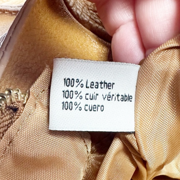 STELLA & MAX LEATHER LARGE CONAC BROWN SHOULDER TOTE BAG - Picture 10 of 12